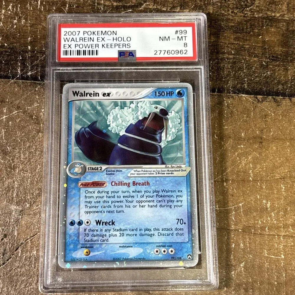 2007 POKEMON EX POWER KEEPERS WALREIN EX #99/108 ULTRA RARE HOLO FOIL PSA 8
